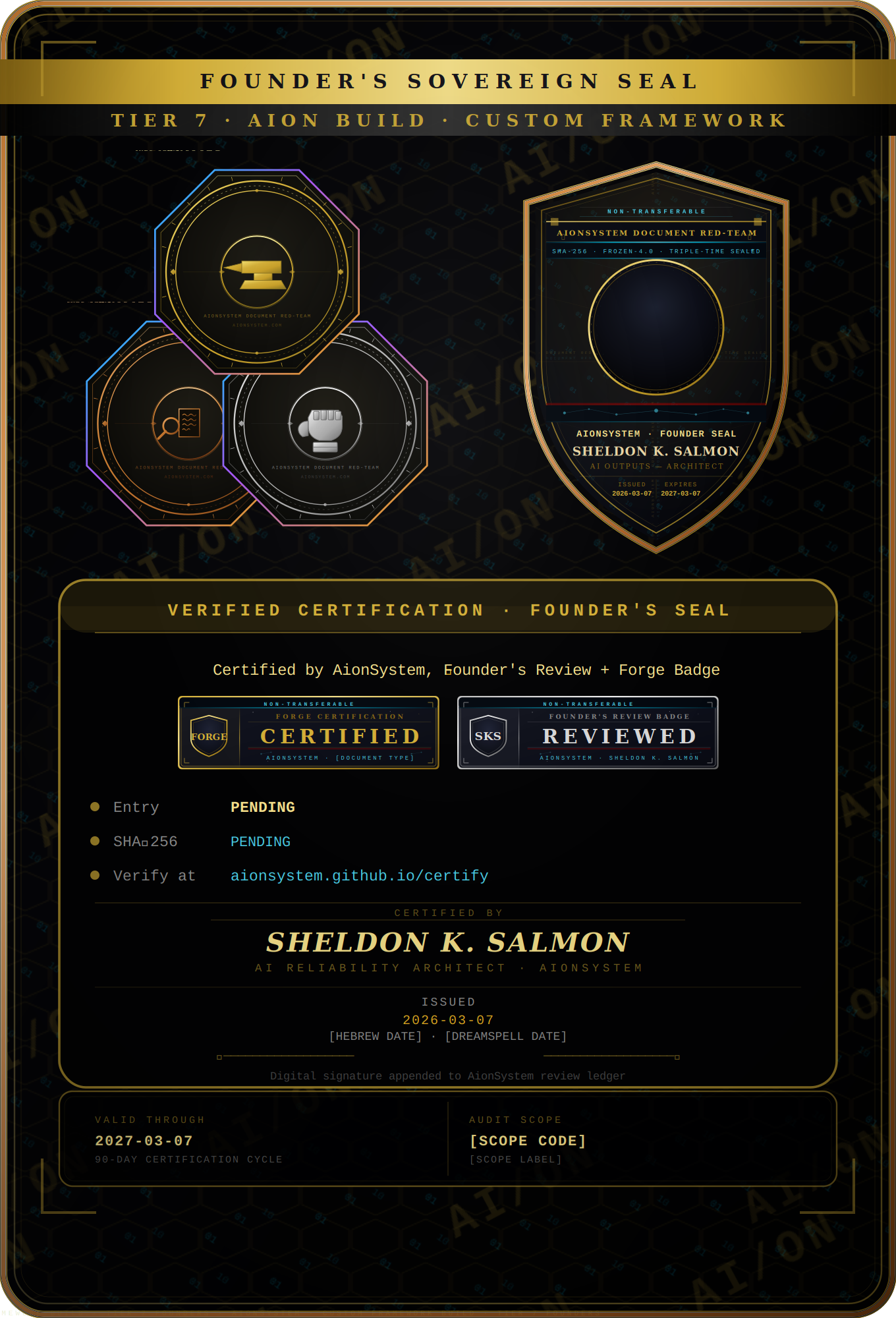 AionSystem Architect's Mark, tricolor, Custom AION Build